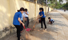 ĐOÀN PHƯỜNG TRUNG MỸ TÂY  DUY TRÌ MÔ HÌNH CỔNG TRƯỜNG  VĂN MINH  SẠCH ĐẸP  AN TOÀN