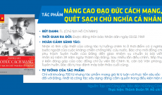 Giới thiệu Infographic tác phẩm Nâng cao đạo đức cách mạng quét sạch chủ nghĩa cá nhân