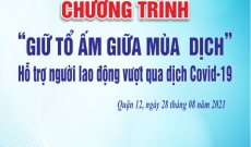 CHƯƠNG TRÌNH GIỮ TỔ ẤM GIỮA ĐẠI DỊCH TRAO TẶNG  PHẦN QUÀ TRỊ GIÁ  TRIỆU ĐỒNG HỖ TRỢ NGƯỜI LAO ĐỘNG AN CƯ VƯỢT QUA ĐẠI DỊCH